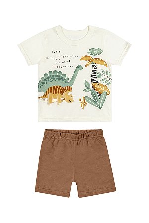 CONJUNTO CAMISETA E BERMUDA DINO BABY