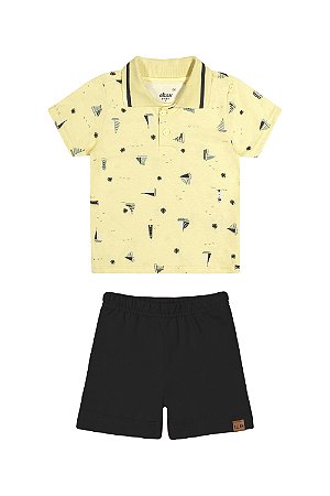 CONJUNTO CAMISETA POLO E BERMUDA