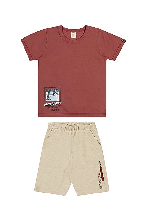 CONJUNTO CAMISETA E BERMUDA JUVENIL