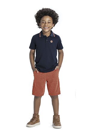 CONJUNTO CAMISETA POLO E BERMUDA
