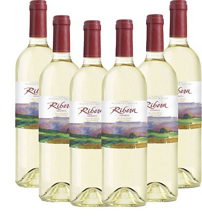 Kit Com 6 Ribera Reserva Sauvignon Blanc 2018 Vinho Chileno
