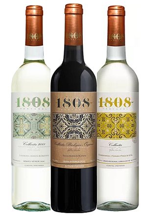 Kit com 3 vinhos da linha 1808 Portugues