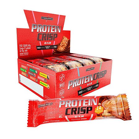 Protein Crisp Bar Integralmédica - CAIXA COM 12 UNIDADES - Sabor peanut butter