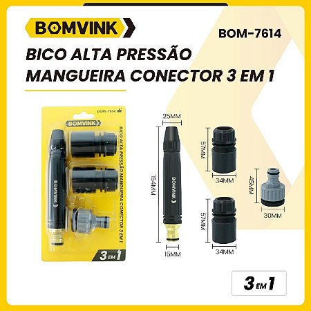 BICO DE MANGUEIRA PARA LAVADORA DE ALTA PRESSAO BOM-7614
