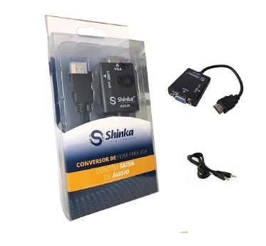 Adaptador Conversor Hdmi M X Vga Femea C/audio Cb0109bgt