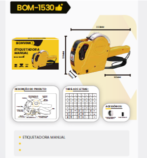 ETIQUETADORA MANUAL DE PRECOS BOM-1530