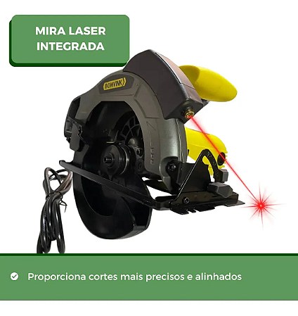 Serra Circular Profissional Bomvink Bom-9580 Com Laser 220v