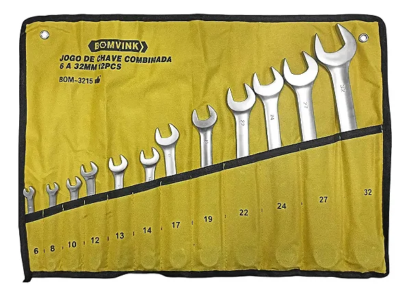 JOGO DE CHAVES COMBINADAS BOM-3215