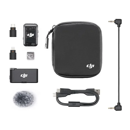 Microfone DJI Mic 2 (1 TX Microfone + 1 RX Receptor) BR - DJI115