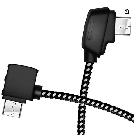 Cabo OTG Micro-AB / V8 de 23cm (Nylon trançado) - FD10039CS