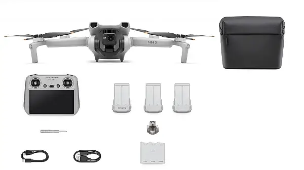 Drone DJI Mini 3 Com 3 Bateria BR (Com tela) (usado)- FD014CS