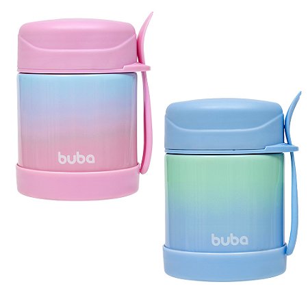 Pote Térmico Resistente Em Aço Inoxidável Com Talher Buba