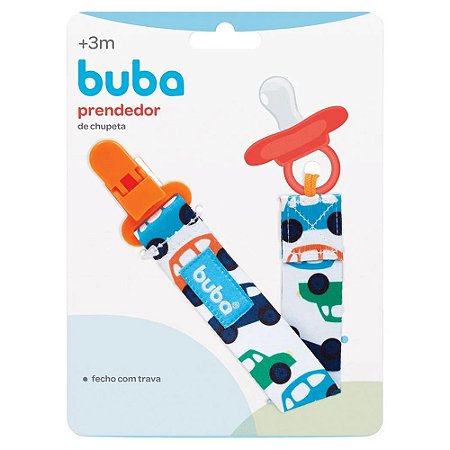 Prendedor De Chupeta Em Fita Carrinho Buba - 7478