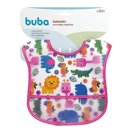 Babador Com Bolso Safari Rosa Buba - 10657