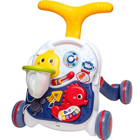 Andador 3 Em 1 Mesinha Educativo Bebê Brinquedo Musical Buba