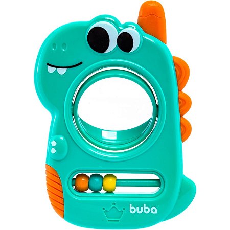 Chocalho com Mordedor Macio Espelhinho Giratório Dino Buba