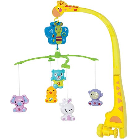 Móbile Musical Giratório Para Berço Animais Buba - 5849