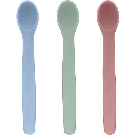 Colher Flexível Silicone Infantil Introcução Alimentar Buba