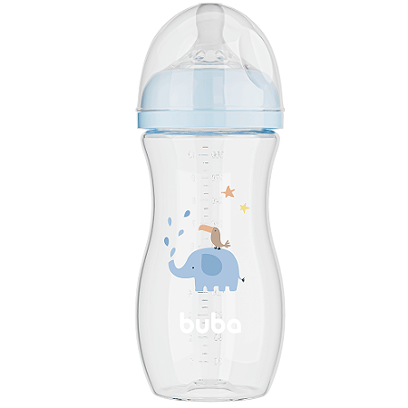 Mamadeira Easy Flow Elefante Azul 330ml Buba