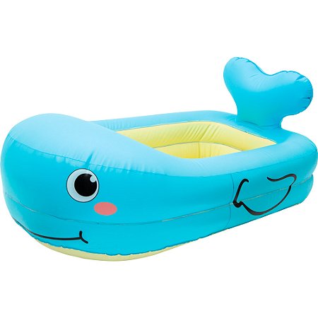 Banheira Inflável Portátil Baleia Feliz Bebê Piscina - Buba