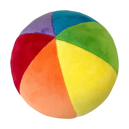 Bola Plush Com Chocalho Multicor Macia Buba