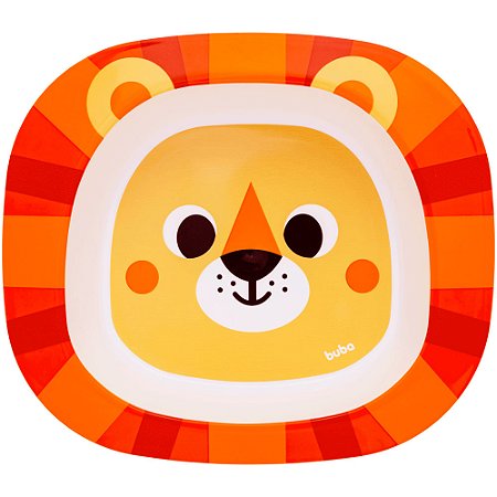 Pratinho Bowl Infantil Estampado Amarelo Leão Buba