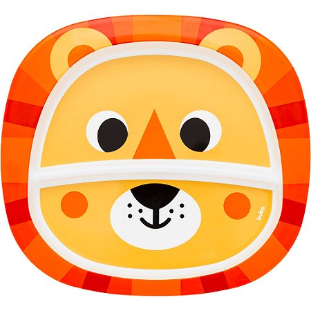 Pratinho Buba Zoo Infantil Estampado Amarelo Leão