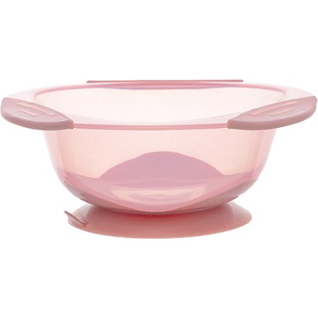 Pratinho Bowl Com Ventosa Tigela Infantil Rosa Buba