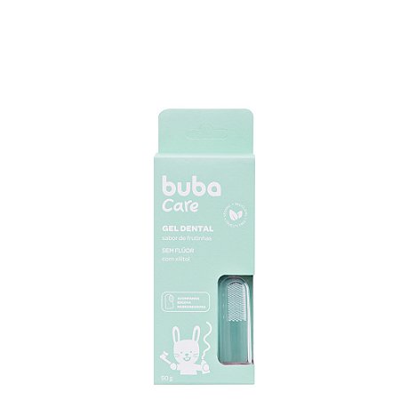 Gel Dental Sem Flúor Com Escova Massageadora Buba Care
