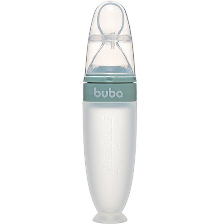 Colher Dosadora Em Silicone Com Ventosa Verde Buba