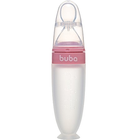 Colher Dosadora Em Silicone Com Ventosa Rosa Buba