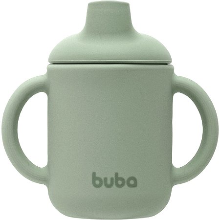 Copo De Transição Em Silicone Com Alça Verde Buba