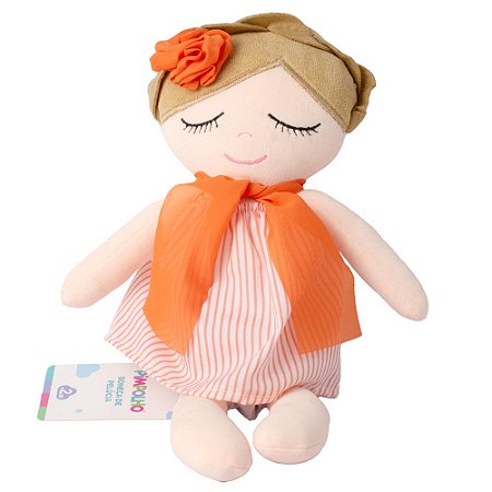 Boneca De Pelúcia 30cm Laranja Pimpolho