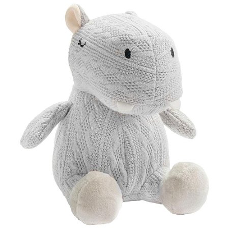 Pelúcia Em Tricô Amiguinho do Bebê Hipopótamo Pimpolho
