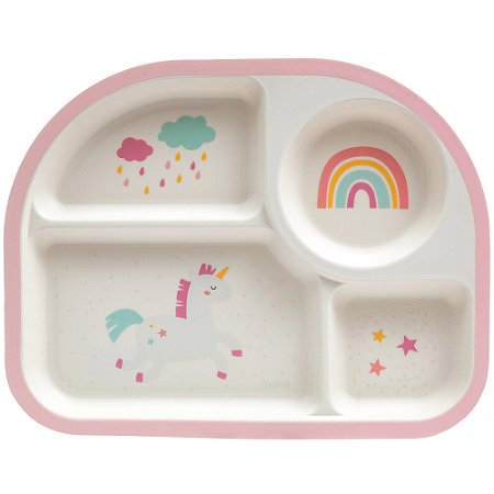 Prato Com Divisórias Magic Unicórnio Buba