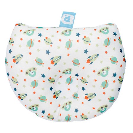 Travesseiro Anatômico Para Bebê Branco/Espacial Pimpolho