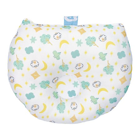 Travesseiro Anatômico Para Bebê Branco/Campo Pimpolho