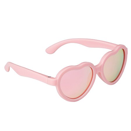 Óculos De Sol Coração Proteção Uv Flexível Tam. M Rosa Buba