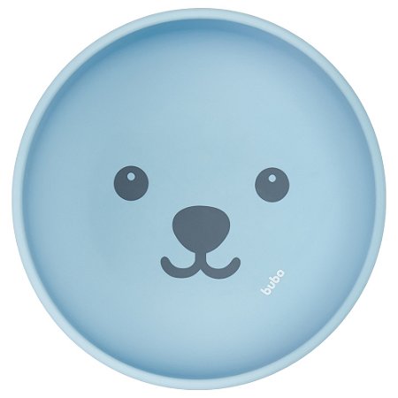 Bowl Em Silicone Com Ventosa Gumy Azul Buba