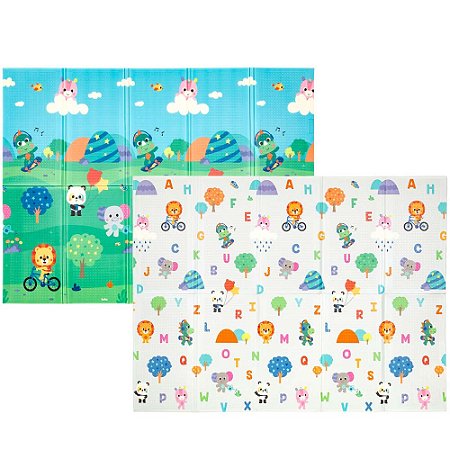 Tapete Dobrável Dupla Face Impermeável Buba Zoo