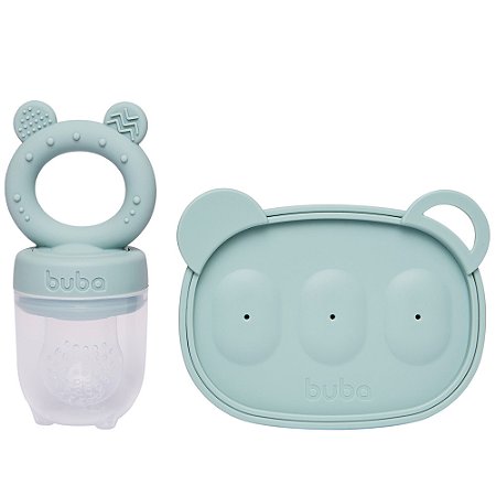 Kit Porta-Frutinhas e Forminha De Leite E Sorvete Verde Buba