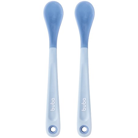 Kit 2 Colheres Termossensíveis Azul Buba
