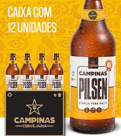 Caixa de Cerveja Artesanal - CAMPINAS Pilsen (12 unidades- 600mL)