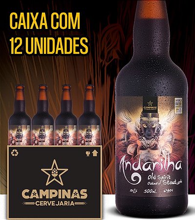 Caixa Fechada com 12 unid. da CAMPINAS Andarilha - English Oatmeal Stout - 500ml