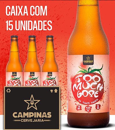 Caixa de Cerveja Artesanal - CAMPINAS Too Much Gose  (15 unidades - 355ml)