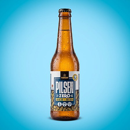 Pack de Cerveja Artesanal Sem Álcool/Sem Glúten - CAMPINAS Pilsen Zero 355ml - 6 unidades