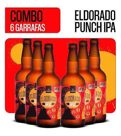 Pack de cerveja artesanal da CAMPINAS com 6 Eldorado Punch IPA 500ml