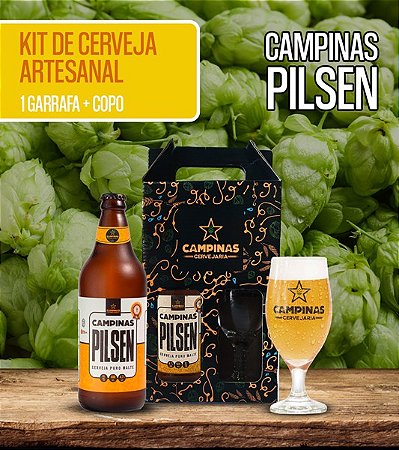 Kit de Cerveja artesanal - Pilsen 600ml + Copo à sua escolha