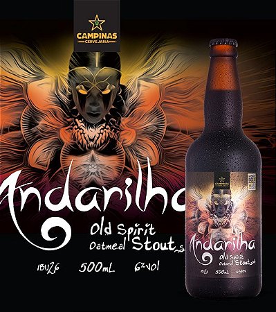 HALLOWEEN DA CAMPINAS- Pack de cerveja artesanal da CAMPINAS - 6 Andarilha Oatmeal Stout 500ml