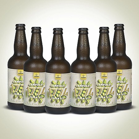 Pack de cerveja artesanal da Campinas com 6 CAMPINAS 1774 Cream Ale 500 ml